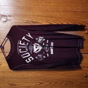 The Buckle, Casual long sleeve. Size Medium, Burgundy